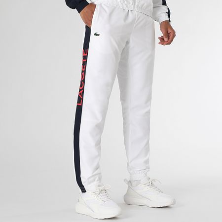 Lacoste - Tuta da ginnastica con logo coccodrillo bianco della Marina
