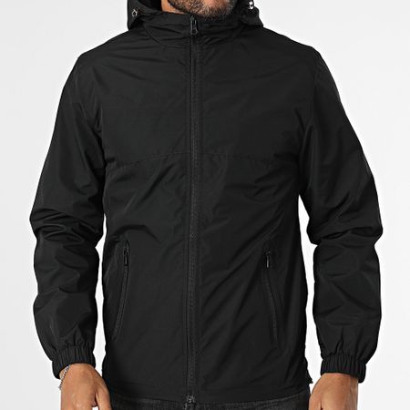 Classic Series - Giacca nera con cappuccio e zip