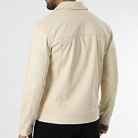 Frilivin - Giacca con zip in chiné beige