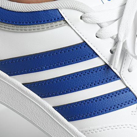 Adidas Sportswear - Scarpe da ginnastica Hoops 4.0 JQ9987 Calzature Bianco Blu Reale Grigio Due