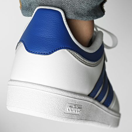 Adidas Sportswear - Scarpe da ginnastica Hoops 4.0 JQ9987 Calzature Bianco Blu Reale Grigio Due