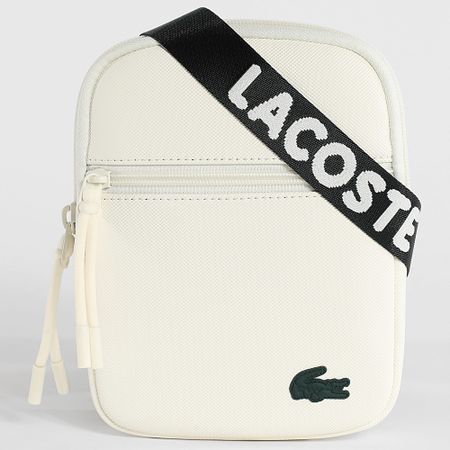 Lacoste - Borsa crossover piatta Beige