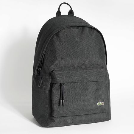 Lacoste - Zaino con logo coccodrillo ricamato nero