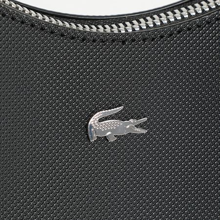 Lacoste - Borsa donna Coccodrillo Logo Metallo Nero