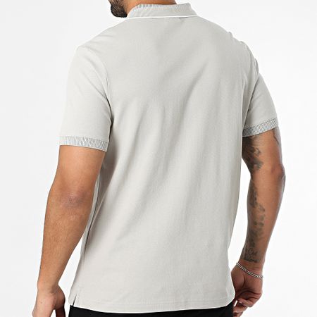 Calvin Klein - Polo manica corta Piqué Multi Tipping 4141 Grigio chiaro