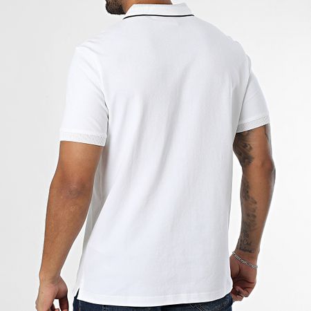Calvin Klein - Polo manica corta Piqué Multi Tipping 4141 Bianco