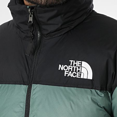 The North Face - Piumino Retro Nuptse con cappuccio 1996 A3C8D Verde Nero