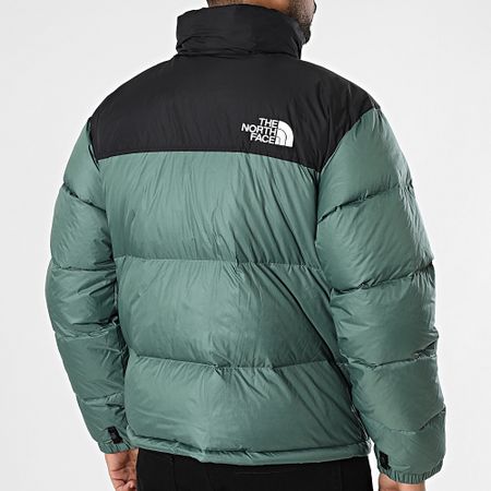 The North Face - Piumino Retro Nuptse con cappuccio 1996 A3C8D Verde Nero