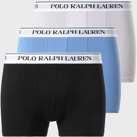 Polo Ralph Lauren - Set di 3 boxer blu chiaro viola nero