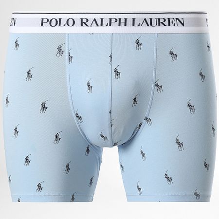 Polo Ralph Lauren - Set di 3 boxer bianchi, azzurri e marini