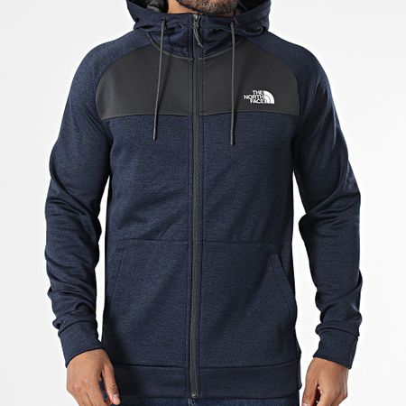 The North Face - Giacca con zip e cappuccio Reaxion Fleece A8CNP Navy Black