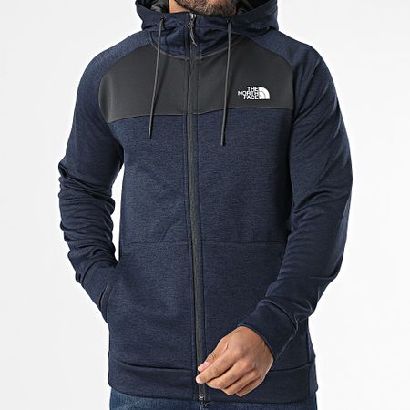 The North Face - Giacca con zip e cappuccio Reaxion Fleece A8CNP Navy Black