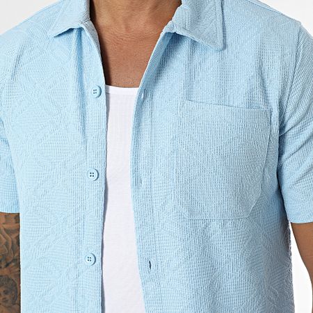 Zayne Paris  - Set camicia a maniche corte e pantaloncini da jogging Azzurro