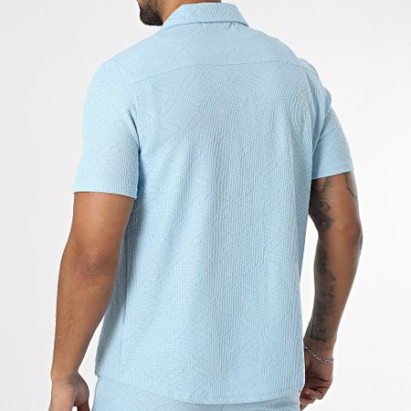 Zayne Paris  - Set camicia a maniche corte e pantaloncini da jogging Azzurro