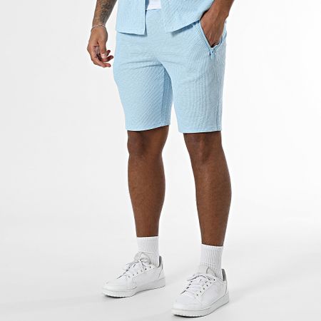 Zayne Paris  - Set camicia a maniche corte e pantaloncini da jogging Azzurro