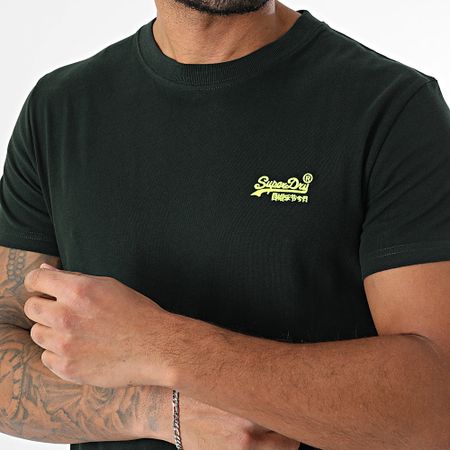 Superdry - Maglietta Essential con ricamo logo M1011245A Verde scuro