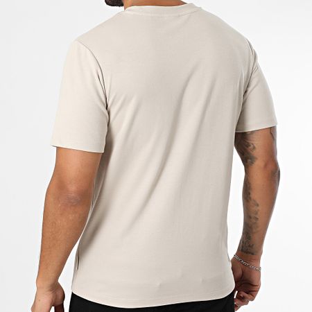Jack And Jones - Maglietta Fusion full branding beige