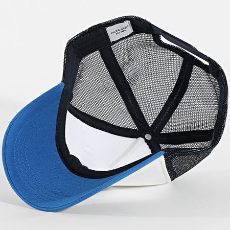 Jack And Jones - Cappello Trucker Bianco Reale Blu Navy