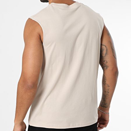 Jack And Jones - Maglietta senza maniche beige Vesterbro