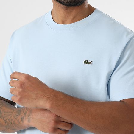 Lacoste - Maglietta dal taglio classico con logo del coccodrillo ricamato Azzurro