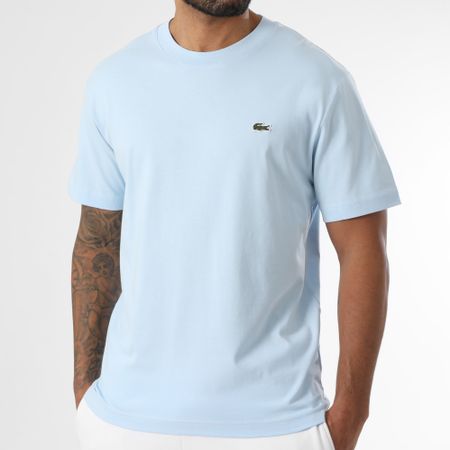 Lacoste - Maglietta dal taglio classico con logo del coccodrillo ricamato Azzurro