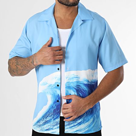 Classic Series - Camicia azzurra a maniche corte