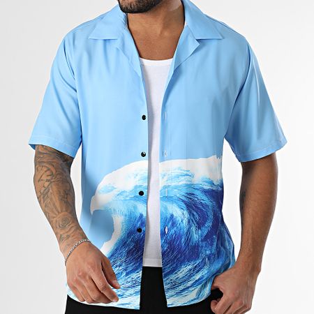 Classic Series - Camicia azzurra a maniche corte