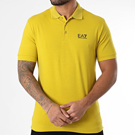 EA7 Emporio Armani - Polo a maniche corte 8NPF14-PJVQZ Giallo senape