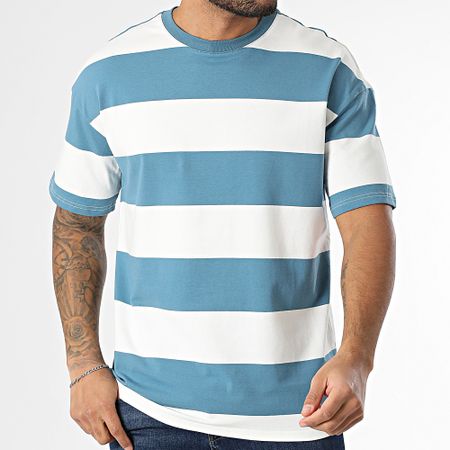 Frilivin - Maglietta oversize a righe bianche e blu