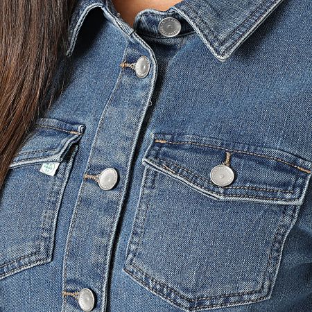 Only - Newsanna Life Vestito di jeans da donna a maniche lunghe in denim blu