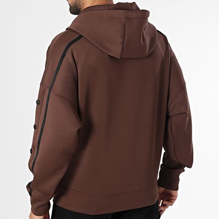 Classic Series - Felpa con cappuccio con zip marrone