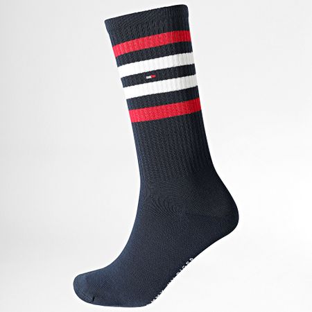 Tommy Hilfiger - Set di 2 paia di calzini 2594 bianco blu navy