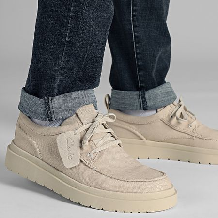 Clarks - Polden Moc Off Scarpe di tela bianche