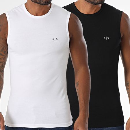 Armani Exchange - Set di 2 canottiere XM000873-AF13682 Nero Bianco