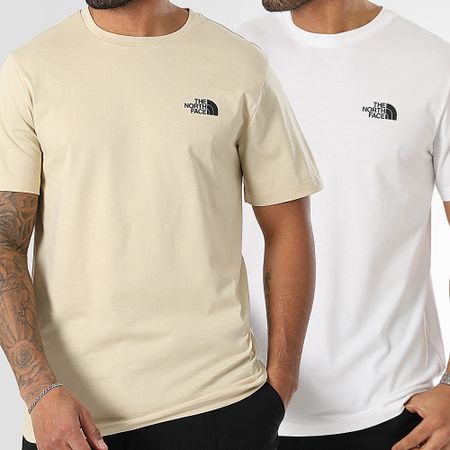 The North Face - Set di 2 camicie a cupola semplici A87NG Bianco Beige