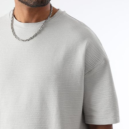 LBO - Set di pantaloni a gamba larga testurizzati 3771 Grigio chiaro