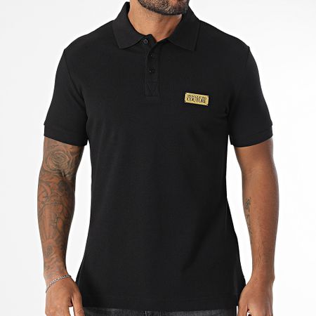 Versace Jeans Couture - Polo a manica corta con abbottonatura 78GAGT08-CJ01T Oro nero
