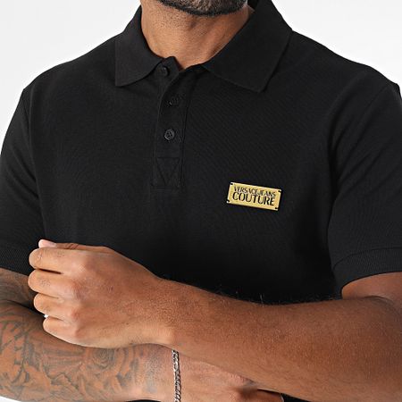 Versace Jeans Couture - Polo a manica corta con abbottonatura 78GAGT08-CJ01T Oro nero