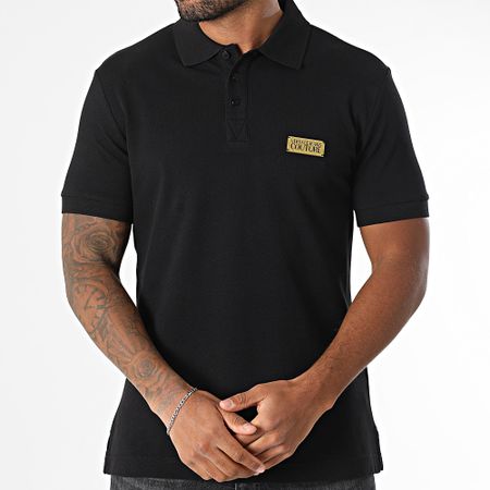 Versace Jeans Couture - Polo a manica corta con abbottonatura 78GAGT08-CJ01T Oro nero