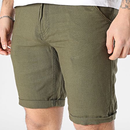 Blend - Pantaloncini chino in lino 20717870 Verde scuro Khaki