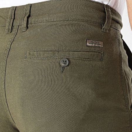 Blend - Pantaloncini chino in lino 20717870 Verde scuro Khaki