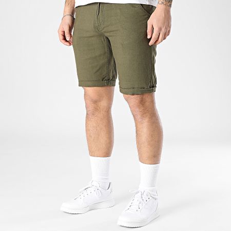 Blend - Pantaloncini chino in lino 20717870 Verde scuro Khaki