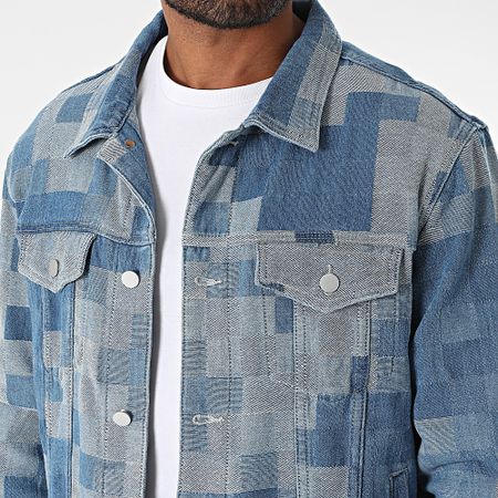 John H - Set giacca e jeans in denim blu
