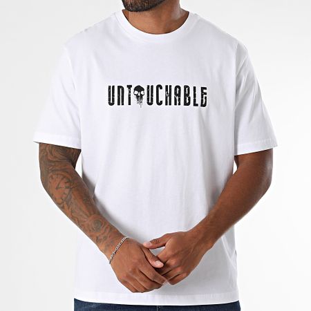 Mac Tyer Untouchable - Maglietta oversize con teschio dipinto Bianco