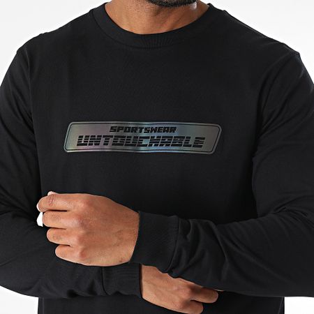 Mac Tyer Untouchable - Rainbow Reflex Sportswear Tee a maniche lunghe Nero Iridescente