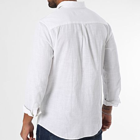 Jack And Jones - Camicia estiva a maniche lunghe bianca