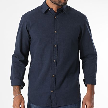 Jack And Jones - Camicia estiva a maniche lunghe blu navy