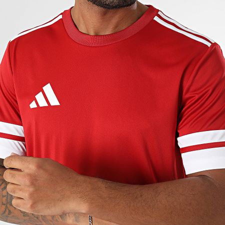 Adidas Sportswear - Maglietta con strisce SQUA25 Jersey JE2601 Rosso Bianco