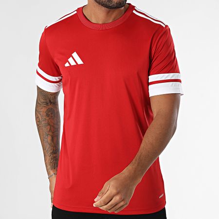 Adidas Sportswear - Maglietta con strisce SQUA25 Jersey JE2601 Rosso Bianco
