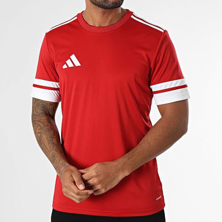 Adidas Sportswear - Maglietta con strisce SQUA25 Jersey JE2601 Rosso Bianco